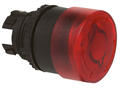 Przycisk grzybkowy 32mm czerwony podświetlany OBRÓT