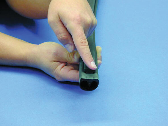 7. Be careful so that the whole space is buffed and that it is completely flat where the 