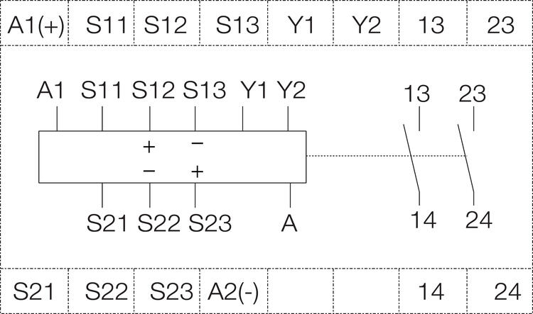 Block diagram two-han relay MSR125HP.