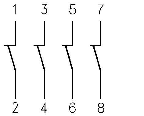 Contact status operating breaker KS20-125. Alt. 2.