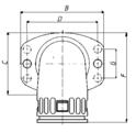 Dimensions. RQF2-M, flange adapter. Image 2.