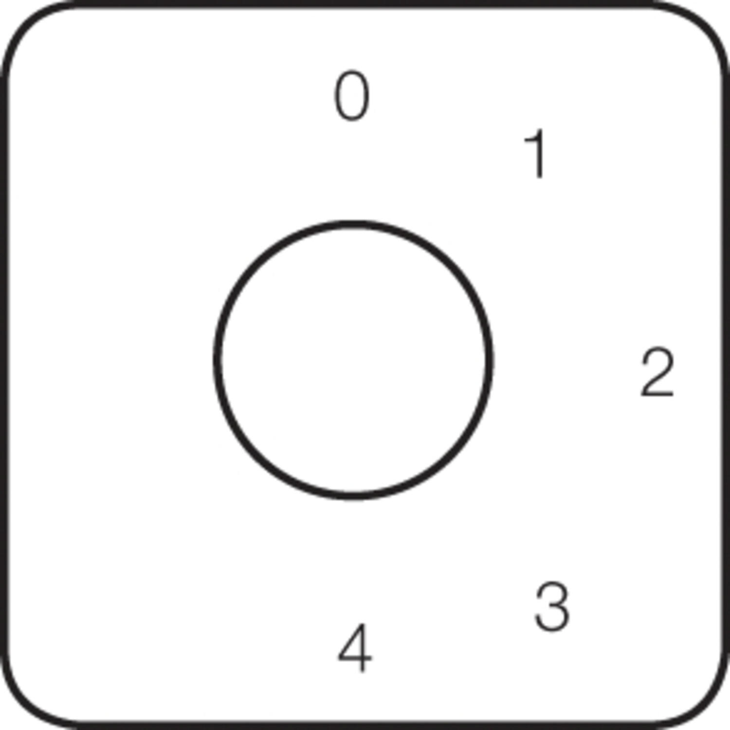 Drawing of sign for change-over switch PR12