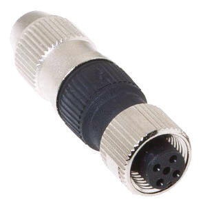 M12 without cable, staight female