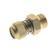 Silencer with flow-regulation, brass with sinter